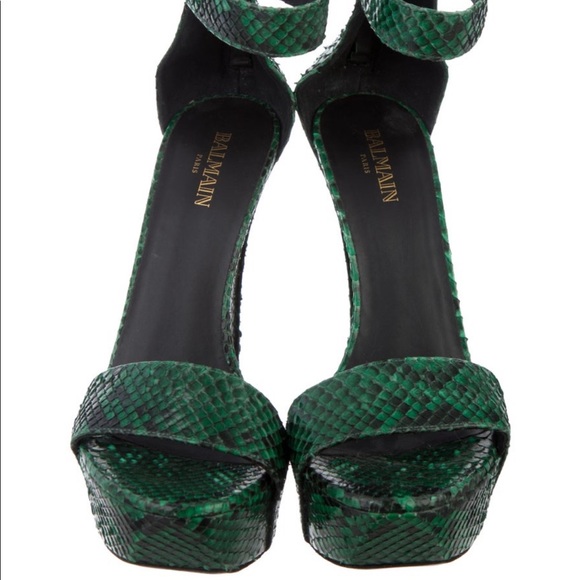 SOLD : Balmian snakeskin platform wedges - Picture 4 of 6